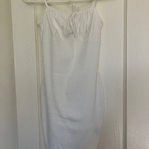 White Ribbed Mini dress